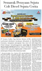 Semarak Perayaan Sejuta Colt Diesel Sejuta Cerita