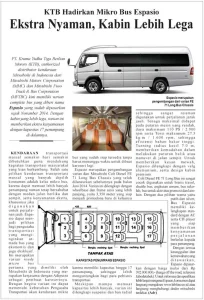 Ktb Hadirkan Mikro Bus Espasio Ekstra Nyaman, Kabin Lebih Lega