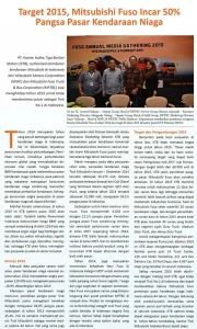 TARGET 2015, MITSUBISHI FUSO INCAR 50% PANGSA PASAR KENDARAAN NIAGA